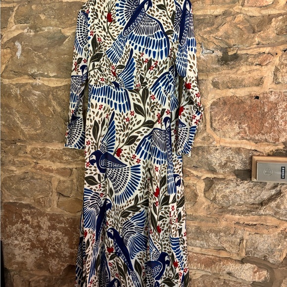 FARM Rio Blue and White Long Sleeve Dress - Picture 4 of 5